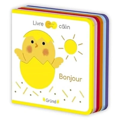 Afbeelding van Bonjour Livre tout carton avec de la feutrine à toucher À partir 6 mois