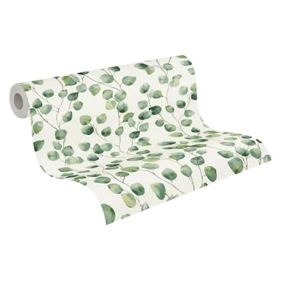 Afbeelding van AS Creation Greenery 37044 1 370441 Groen / Wit