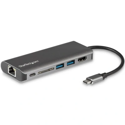 Afbeelding van StarTech.com DKT30CSDHPD USB 3.0 (3.1 Gen 1) Type C Zwart, Grijs notebook dock &amp; poortreplicator