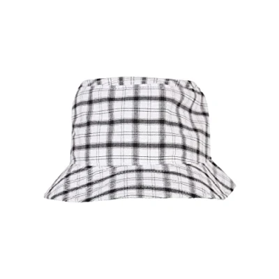 Afbeelding van Flexfit Check Bucket Hoed, Heren, Maat: One Size, White grey