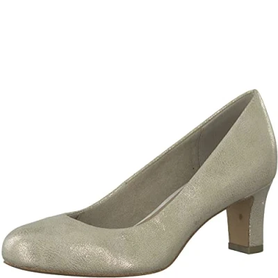 Afbeelding van Jana Softline Dames 8 22470 20 929 Pumps, Gold met Str, 38 EU, Goud EU Breed