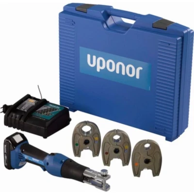 Afbeelding van Uponor s press accu persmachine mini2 met mini kspo persbek kunststof koffer 16 t m 25mm incl en acculader 1083594