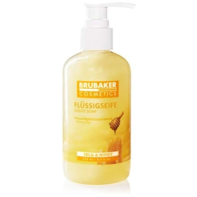 Afbeelding van BRUBAKER Cosmetics 3 Pack Handzeep Vloeibare Zeep Milk Honing X 240 ML in een Praktische Dispenser Reinigt Zacht en hydrateert