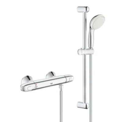 Afbeelding van Grohe Grohtherm 1000 New comfortset hoh 15 cm Met koppelingen Chroom