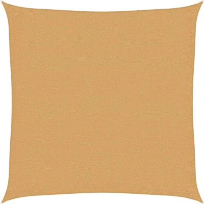Afbeelding van Zonnezeil 160 g/m² vierkant 3x3 m HDPE zandkleurig