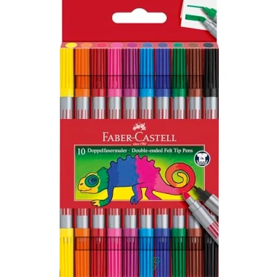 Afbeelding van Faber Castell 151110 dubbele viltstift, 10 delige etui, 1 stuk