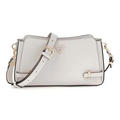 Afbeelding van GUESS schoudertas Rosalba Top Zip Crossbody Bag Cream White crème