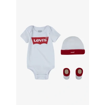 Afbeelding van Levi&#039;s Classic Batwing Infant Bootie Boxed SET Muts voor kinderen, Maat: 50 68, White