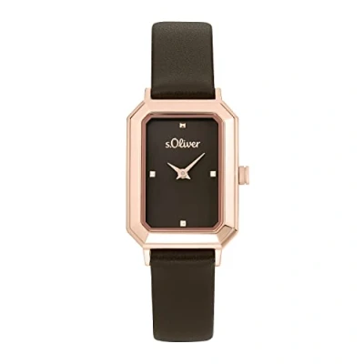 Afbeelding van s.Oliver Horloge, Dames, Maat: 23, Braun