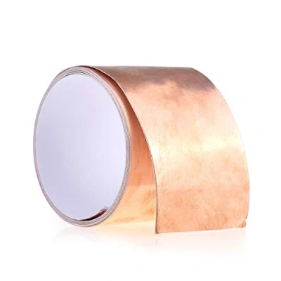 Afbeelding van Musiclily Basic Koper Gaffa Tape voor Gitaar Bas en EMI Afscherming Crafts Aarding Elektrische Reparaties 50mm x 2m