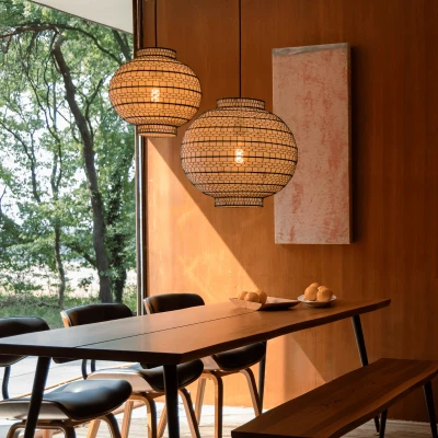Afbeelding van Dutchbone Hanglamp Ming Rond Groot Metaal