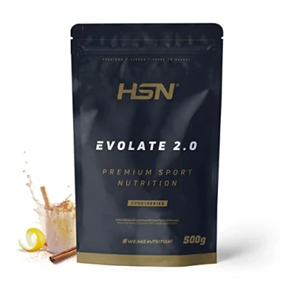 Afbeelding van HSN Evolate 2.0 weiproteïne isolaat, 500 g = 16 doses per verpakking, isolaten CFM + spijsverteringsenzymen, niet GMO, vegetarisch, gluten en sojavrij
