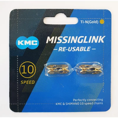 Afbeelding van KMC Fietsketting MISSING LINK 10R Goud 5.88mm