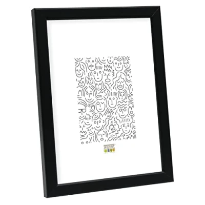 Afbeelding van Deknudt Frames fotolijst S41JL2 zwart smal voor foto: 20x28 cm