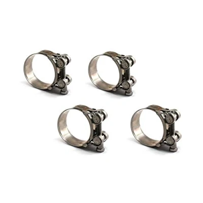 Afbeelding van 304 roestvrij staal Pack van 4 stks Slangklem Worm Gear Clip Pijpklem Maat Range 48 51mm