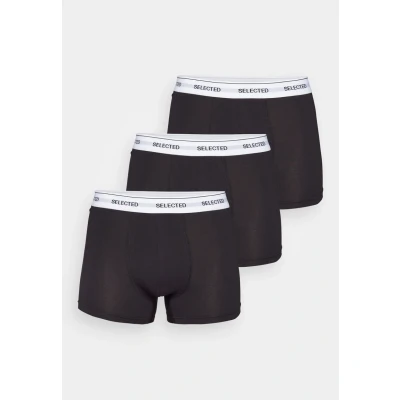 Afbeelding van Selected Homme Slhliam Trunk 3 PACK Onderbroeken, Heren, Maat: Medium, Black/detail white
