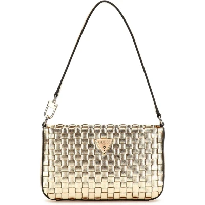 Afbeelding van GUESS Schoudertas Twiller Mini Top Zip Shoulder Bag Gold Goudkleurig