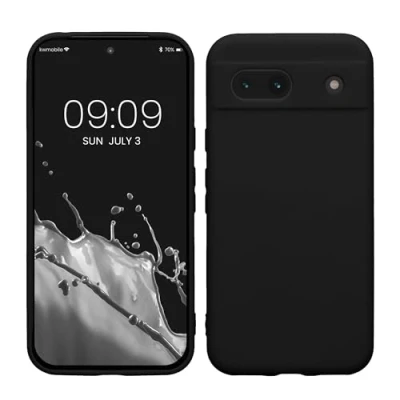 Afbeelding van kwmobile telefoonhoesje geschikt voor Google Pixel 8a Hoesje smartphone Precisie camera uitsnede In mat zwart