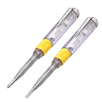 Afbeelding van Eightwood Mains tester Schroevendraaier Elektrische pentester 220v Spanningstester Sleufschroevendraaier Electrify Volt Detector 100 500V (2 stuks)