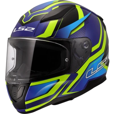 Afbeelding van LS2 FF353 Rapid II Flitz Helm, blauw geel, afmeting 2XL voor man