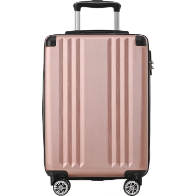 Afbeelding van Merax Hartschalen Koffer Rollkoffer Reisekoffer Handgepäck met 4 Wielen ABS TSA Slot (Roze)