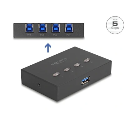 Afbeelding van Delock USB 5 Gbps Switch für 4 PC an 1 Gerät HQ products