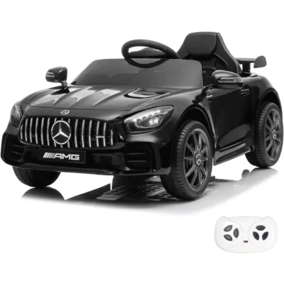 Afbeelding van Mercedes Elektrische Kinderauto GTR Zwart Krachtige Accu Op Afstand Bestuurbaar Veilig Voor Kinderen