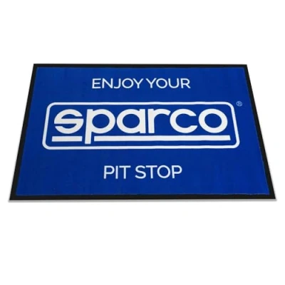 Afbeelding van Sparco Racing Welcome Mat Blauw Robuuste Autoliefhebbers Welkomstmat 80x120 CM