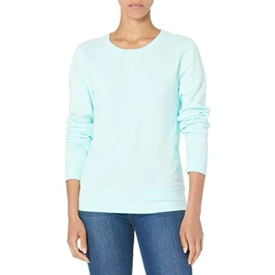 Afbeelding van Amazon Essentials Dames fleece sweatshirt met ronde hals (verkrijgbaar in grote maten), Aqua Blauw, M