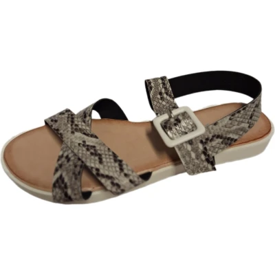 Afbeelding van NICO SANDAL WHITE SNAKE PU SIZE 40