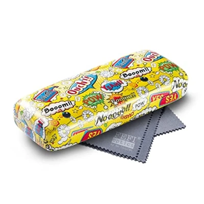 Afbeelding van FEFI Stevige hardcase brillenkoker COMIC, geel, M