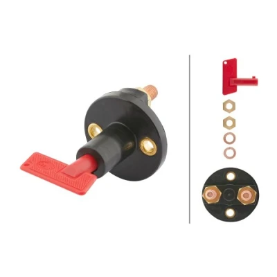 Afbeelding van HELLA VALUEFIT Hoofdschakelaar S33 Draaiknop activering Aantal aansluitingen: 2 Geschroefd Sluiter Spoed: 1.5mm met moeren 6EK 002 843 001