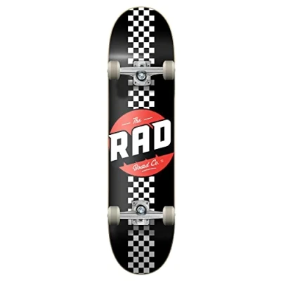 Afbeelding van RAD Checker Stripe Progressive Compleet Skateboard Black/White 8.0