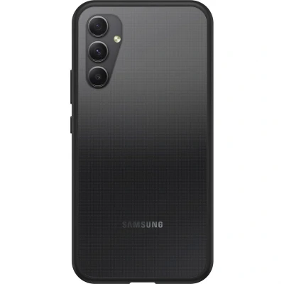 Afbeelding van OtterBox Sleek Series hoesje voor Samsung Galaxy A34 5G, schokbestendig, valbestendig, beschermende, getest volgens militaire standaard, Antimicrobieel, Transparant/Zwart, Zonder Verpakking