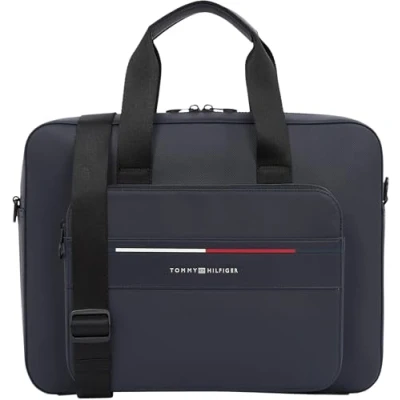 Afbeelding van Tommy Hilfiger Laptoptas met logo Donkerblauw