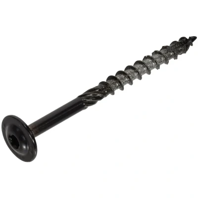 Afbeelding van Dynaplus Tellerkopschroeven 8.0x260/100mm Verzinkt Met Zwarte Kop TX40 (25 stuks)