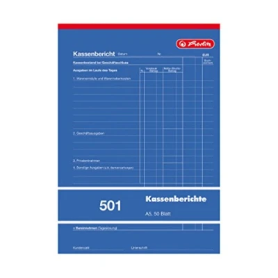 Afbeelding van Herlitz kassa recorderblok A5, 1 stuks, 50 vellen