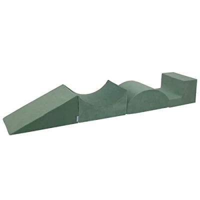 Afbeelding van KiddyMoon Speeltuin Fluweel Gemaakt Van Schuimrubber Hindernisbanen, Element Hoofdeinde/Opleg/Gusset/Stretcher, Bosgroen