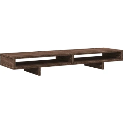 Afbeelding van vidaXL Monitorstandaard 100x27x15 cm bewerkt hout bruin eikenkleurig