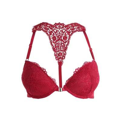 Afbeelding van Lascana voorgevormde push up bh met voorsluiting rood