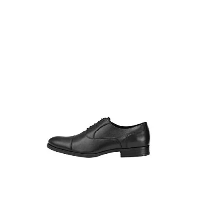 Afbeelding van Jack &amp; Jones Heren Jfwdonald leer Antraciet Noos Derbys, Grijs Antraciet, 40 EU