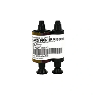 Afbeelding van R3011 YMCKO Lint voor Evolis Pebble Dualys 3 Securion Card Printers, 200 Prints
