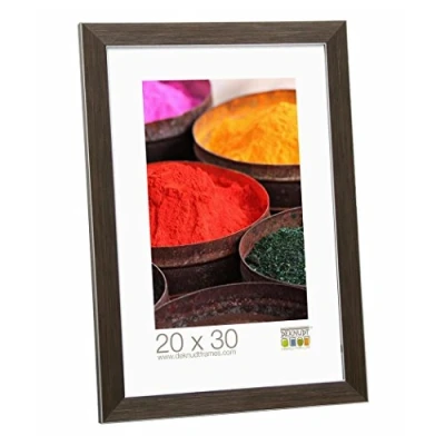 Afbeelding van Deknudt Frames fotolijst Bruin met zilverbies S41VK3 20x40 cm