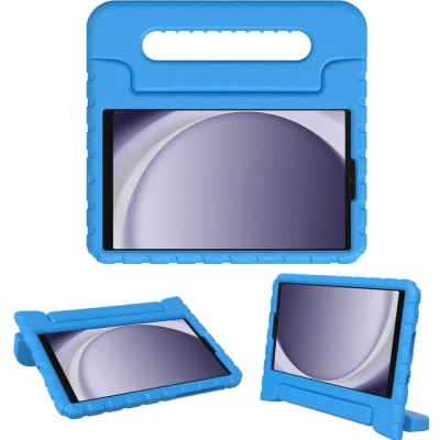 Afbeelding van Samsung Galaxy Tab A9 Hoes: Accezz Kidsproof Backcover met handvat b2b Shockproof/Valbescherming Softcase,Backcover Blauw Siliconen En TPU (