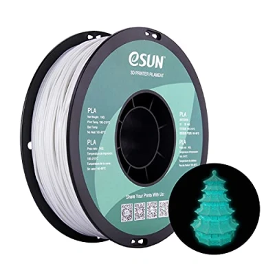 Afbeelding van eSUN PLA Gloed 3D Printer Filament, in het Donker Blauw Filament 1.75mm, Maatnauwkeurigheid +/ 0.05mm, 1KG Spoel (2.2 LBS) Printing voor Printers, Lichtgevende