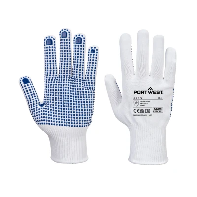 Afbeelding van Nylon Polka dot Handschoen maat Large, WhBlu