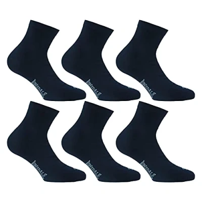 Afbeelding van Lonsdale Quarter 6 paar sokken boven de enkel, uitstekende kwaliteit katoen (Blauw, 43 46)