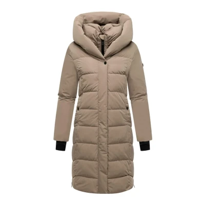 Afbeelding van Navahoo Stepp Laubzauber Wintermantel, Dames, Maat: XS, Taupe grey