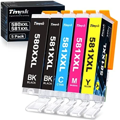 Afbeelding van Timink 580XXL 581XXL Inktcartridges Compatibele Vervanging voor Canon PGI 580 CLI 581 TS6150 TS6250 TS6350 TS8150 TS8250 TS9550 TS705 TR7550 TR8550 (5 Pack)