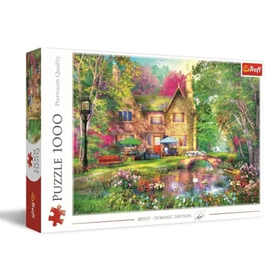 Afbeelding van Trefl Boshaven Puzzel met 1000 stukjes DIY puzzel, Geschilderde afbeelding, Creatieve ontspanning, voor volwassenen en kinderen vanaf 12 jaar